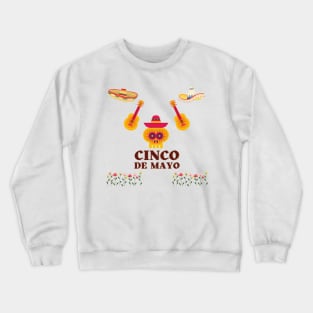 Cinco de Mayo - Sombrero and Guitars (Exclusive 2022 Model TShirt) Crewneck Sweatshirt